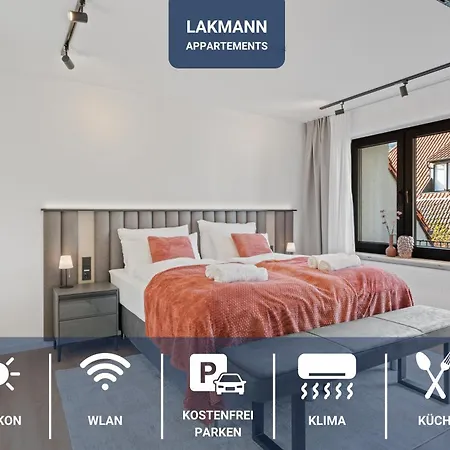 1-2 Personen - Parkplatz - Fahrradgarage - Zentrum - Küche - Balkon - Klima Apartment *